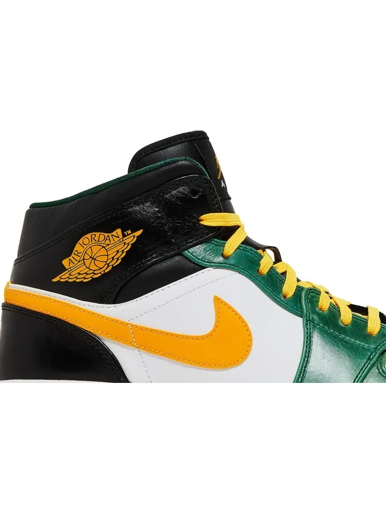 Кроссовки Air Jordan 1 Mid Sonics — изображение 2 из 8, зеленый