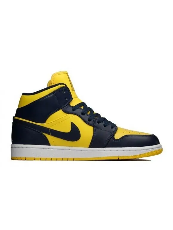 Кроссовки Air Jordan 1 Mid 'Michigan' — изображение 3 из 4, желтый