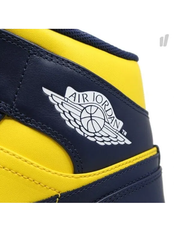 Кроссовки Air Jordan 1 Mid 'Michigan' — изображение 4 из 4, желтый
