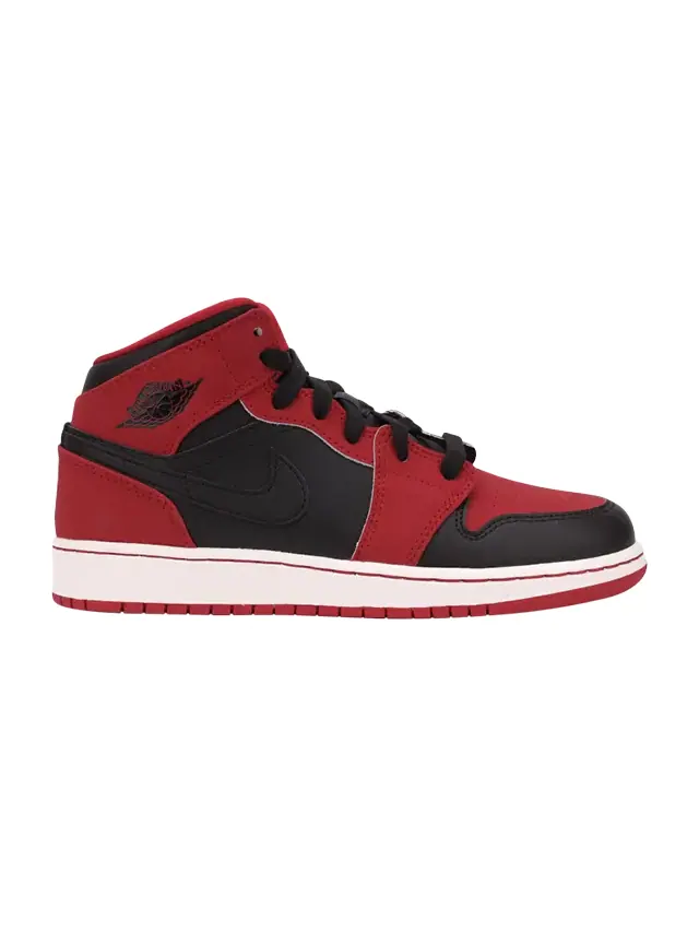 Кроссовки Air Jordan 1 Retro Mid GS 'Gym Red Black' — изображение 1 из 1, черный
