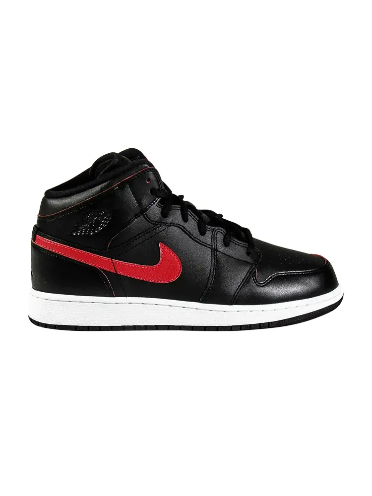 Кроссовки Air Jordan 1 Retro Mid GS 'Black Gym Red' — изображение 1 из 1, черный