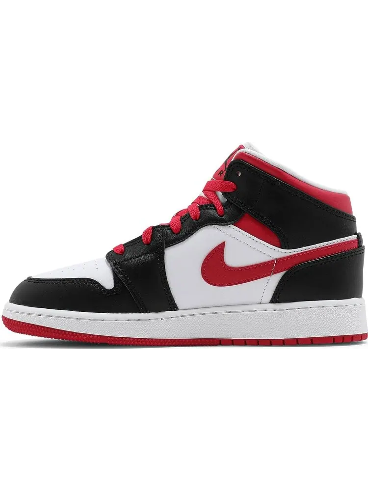 Кроссовки Air Jordan 1 Mid GS White Very Berry — изображение 3 из 8, белый