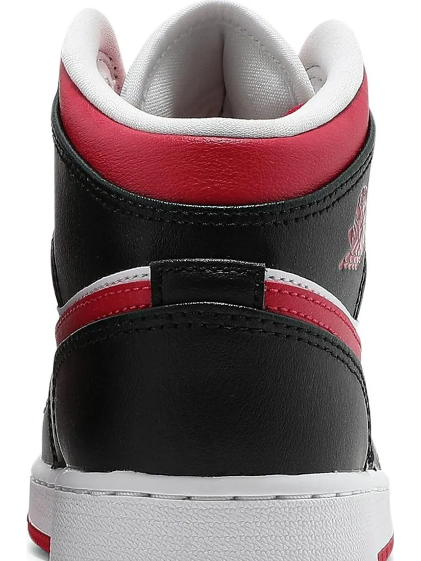 Кроссовки Air Jordan 1 Mid GS White Very Berry — изображение 7 из 8, белый