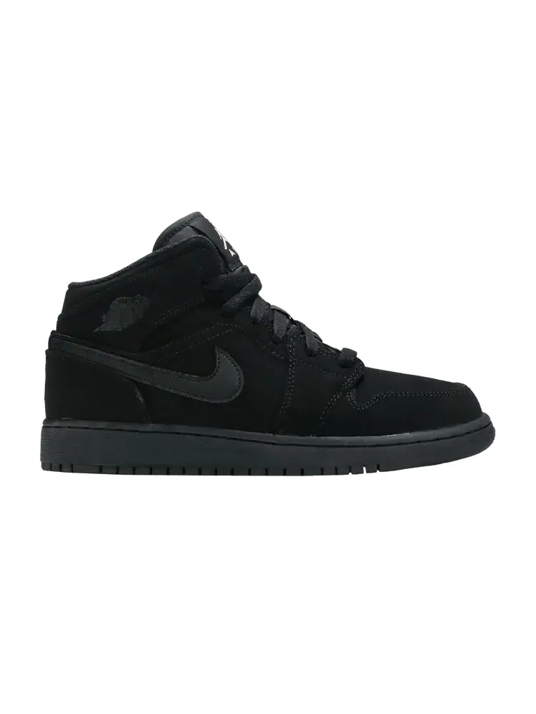 Кроссовки Air Jordan Air Jordan 1 Mid BG 'Black' — изображение 1 из 9, черный/белый/черный