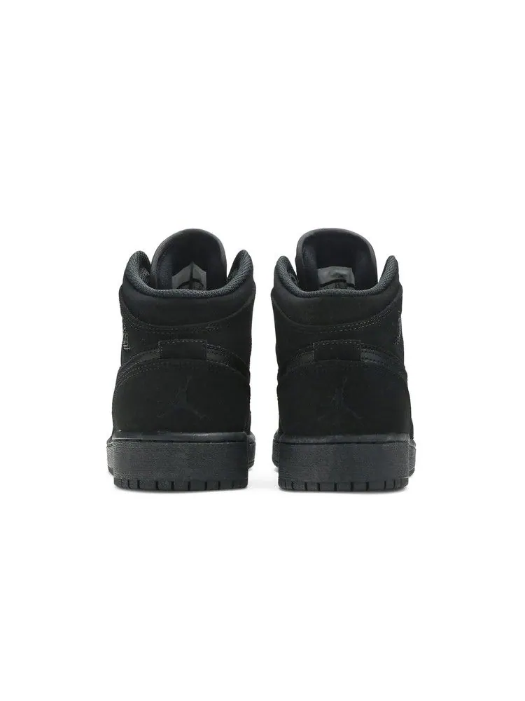 Кроссовки Air Jordan Air Jordan 1 Mid BG 'Black' — изображение 7 из 9, черный/белый/черный