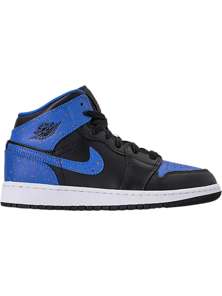 Кроссовки Air Jordan 1 Mid GS Paint Splatter — изображение 1 из 1, синий