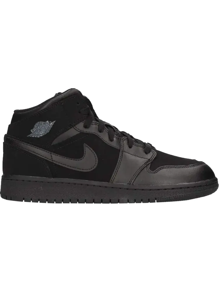 Кроссовки Air Jordan 1 Retro Mid GS — изображение 1 из 1, черный