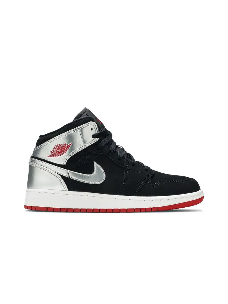 Кроссовки Air Jordan Air Jordan 1 Retro Mid GS 'Johnny Kilroy' — изображение 2 из 9, черный/красный