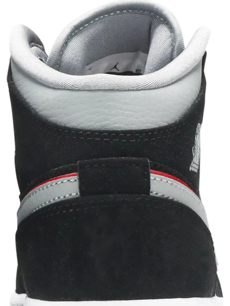 Кроссовки Air Jordan 1 Mid GS Black Particle Grey — изображение 7 из 8, черный
