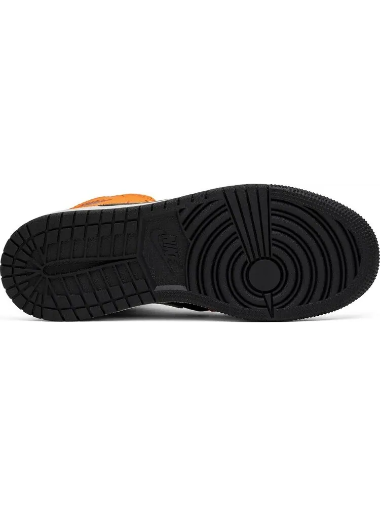 Кроссовки Air Jordan 1 Retro Mid GS Orange Black — изображение 4 из 8, оранжевый