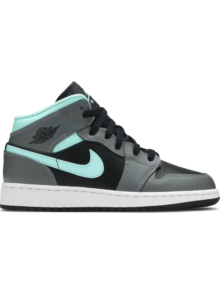 Кроссовки Air Jordan 1 Mid GS Grey Aqua — изображение 1 из 8, серый