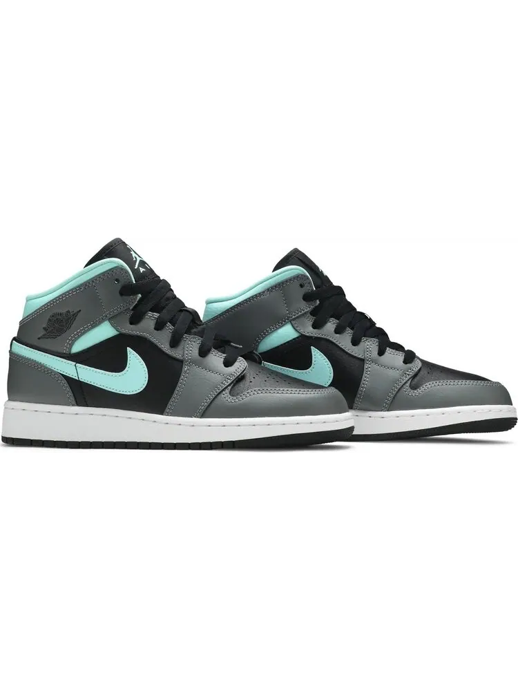 Кроссовки Air Jordan 1 Mid GS Grey Aqua — изображение 8 из 8, серый