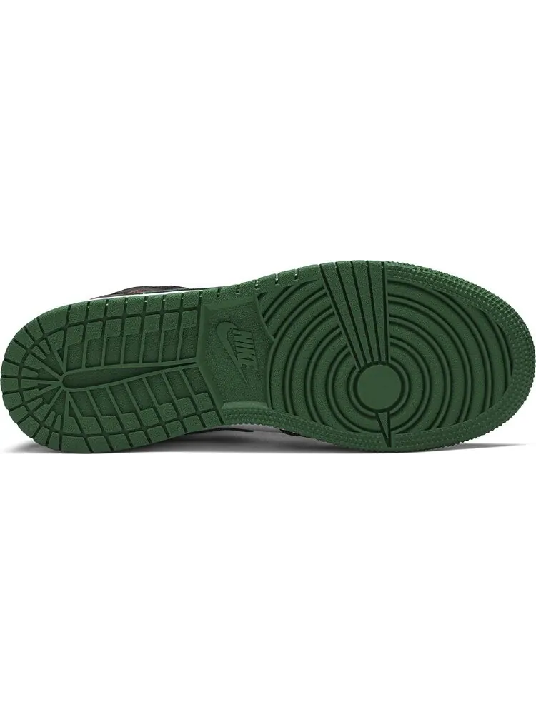 Кроссовки Air Jordan 1 Mid GS Black Pine Green — изображение 4 из 8, зеленый