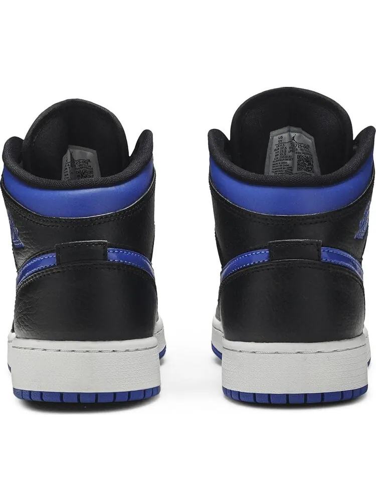 Кроссовки Air Jordan 1 Mid GS Black Hyper Royal — изображение 6 из 8, синий