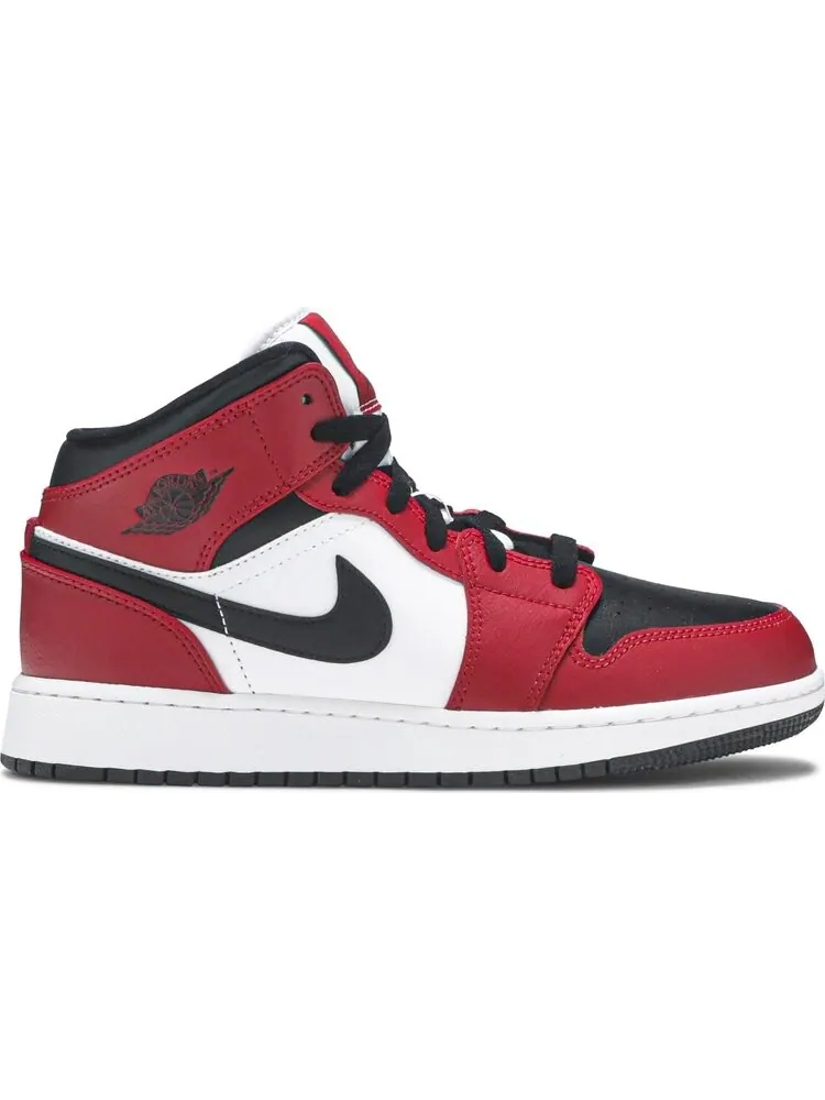 Кроссовки Air Jordan 1 Mid GS Chicago Black Toe — изображение 1 из 8, красный