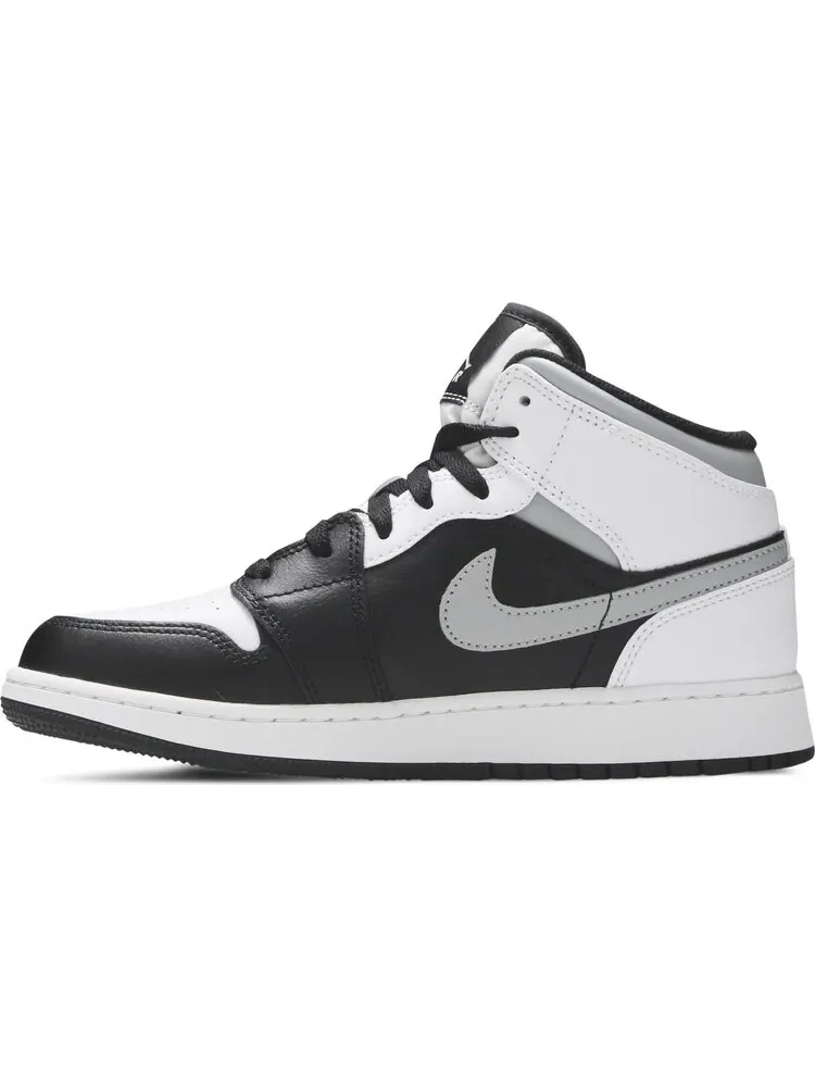 Кроссовки Air Jordan 1 Mid GS White Shadow — изображение 3 из 8, белый