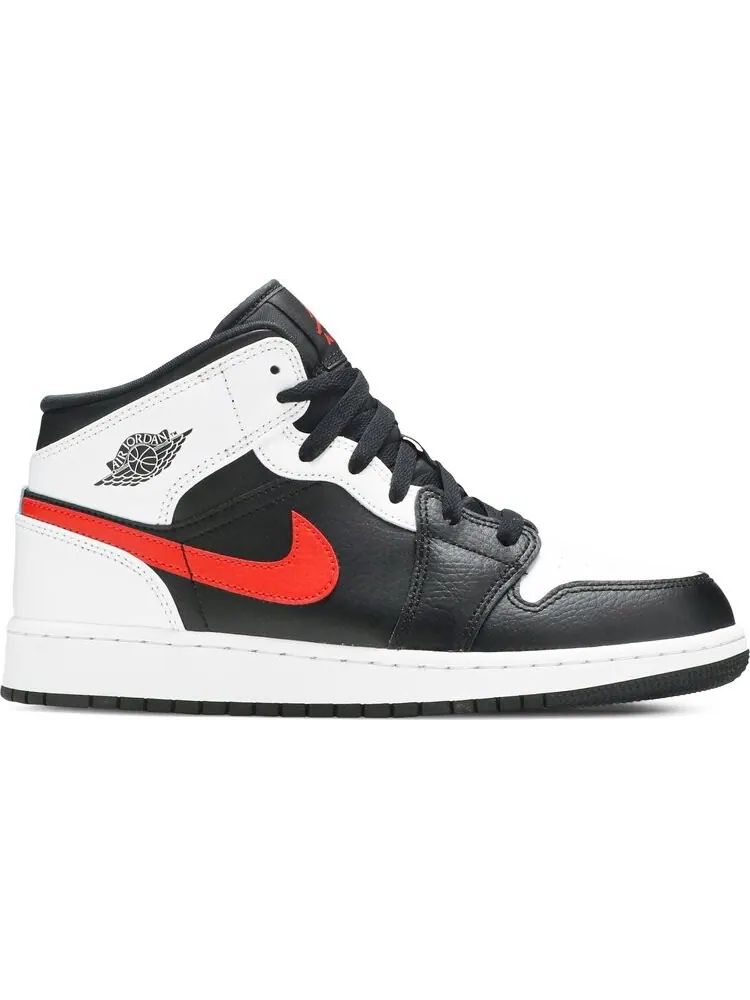 Кроссовки Air Jordan 1 Mid GS Chile Red — изображение 1 из 8, черный