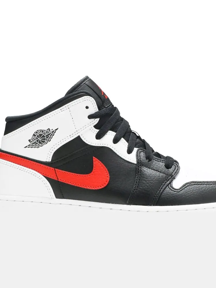 Кроссовки Air Jordan 1 Mid GS Chile Red — изображение 2 из 8, черный