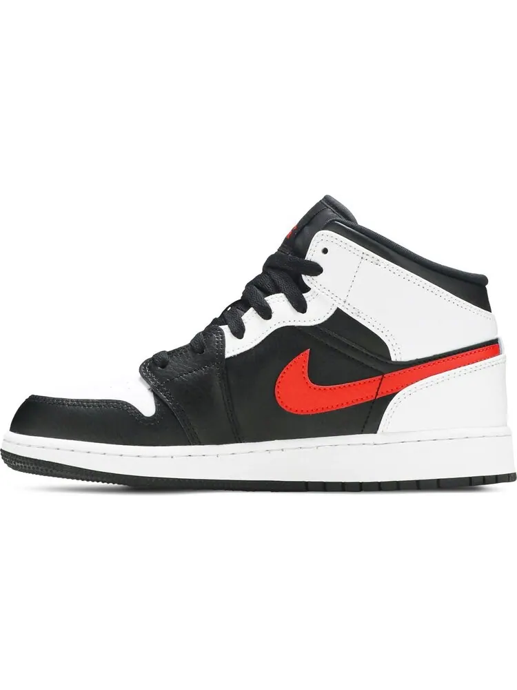 Кроссовки Air Jordan 1 Mid GS Chile Red — изображение 3 из 8, черный