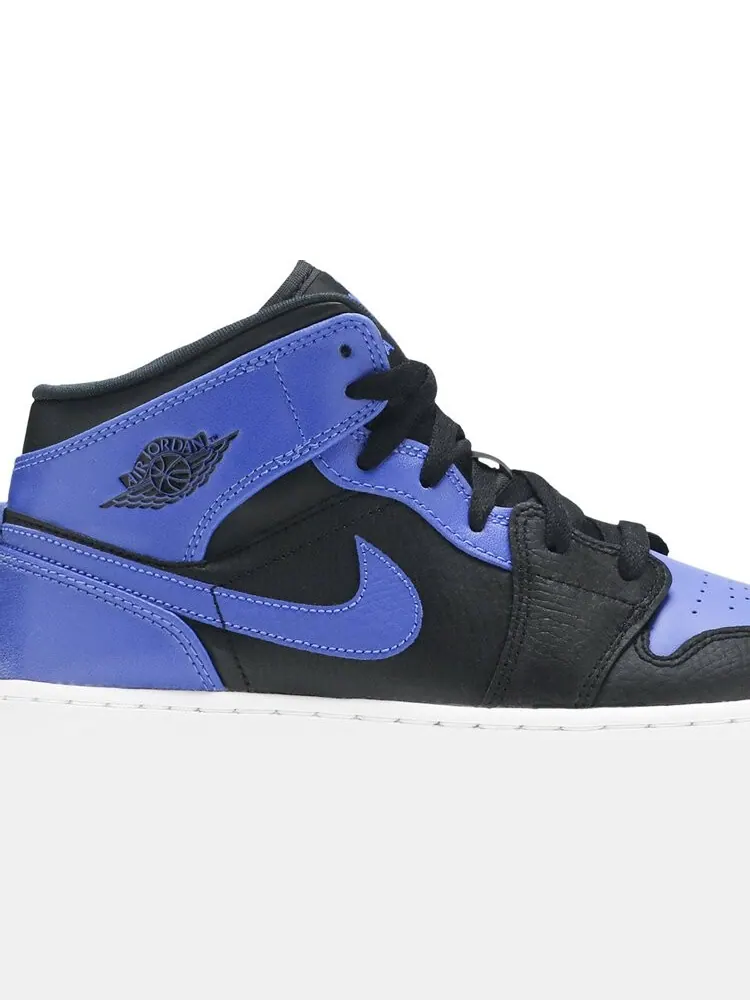 Кроссовки Air Jordan 1 Mid GS Hyper Royal — изображение 2 из 8, синий