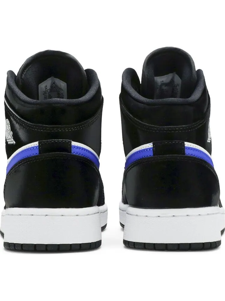 Кроссовки Air Jordan 1 Mid GS Black Racer Blue — изображение 6 из 8, черный