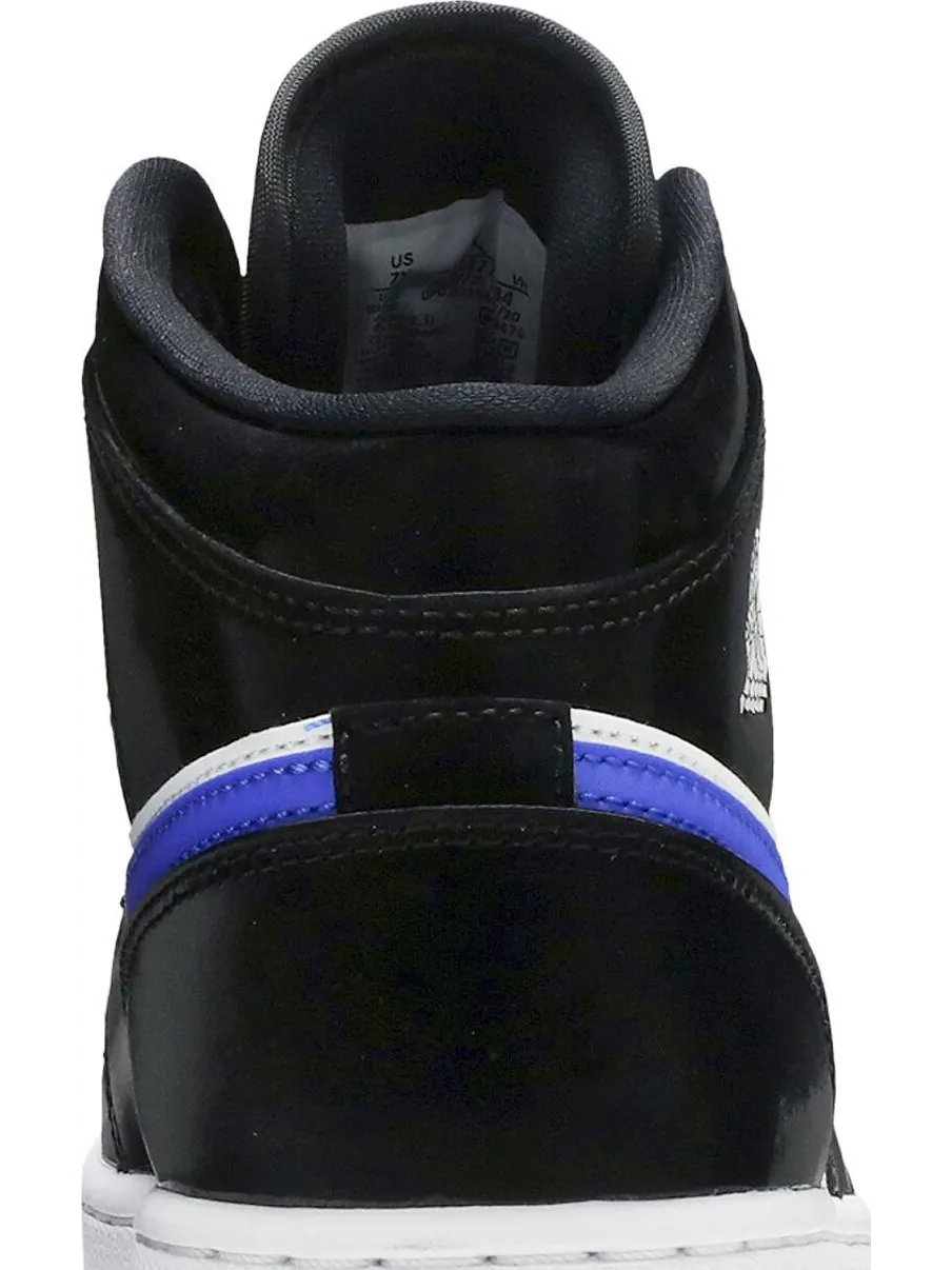 Кроссовки Air Jordan 1 Mid GS Black Racer Blue — изображение 7 из 8, черный