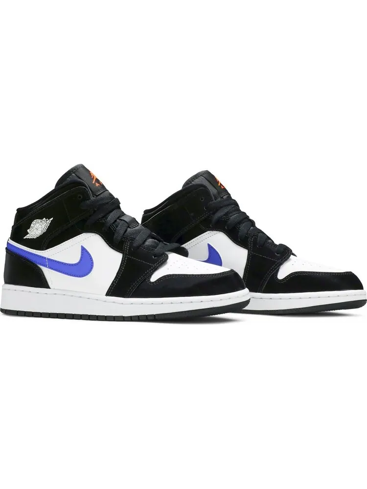 Кроссовки Air Jordan 1 Mid GS Black Racer Blue — изображение 8 из 8, черный
