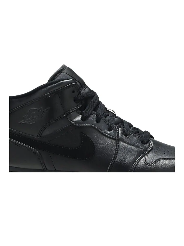 Кроссовки Air Jordan 1 Mid GS 'Deep Black' — изображение 2 из 4, черный