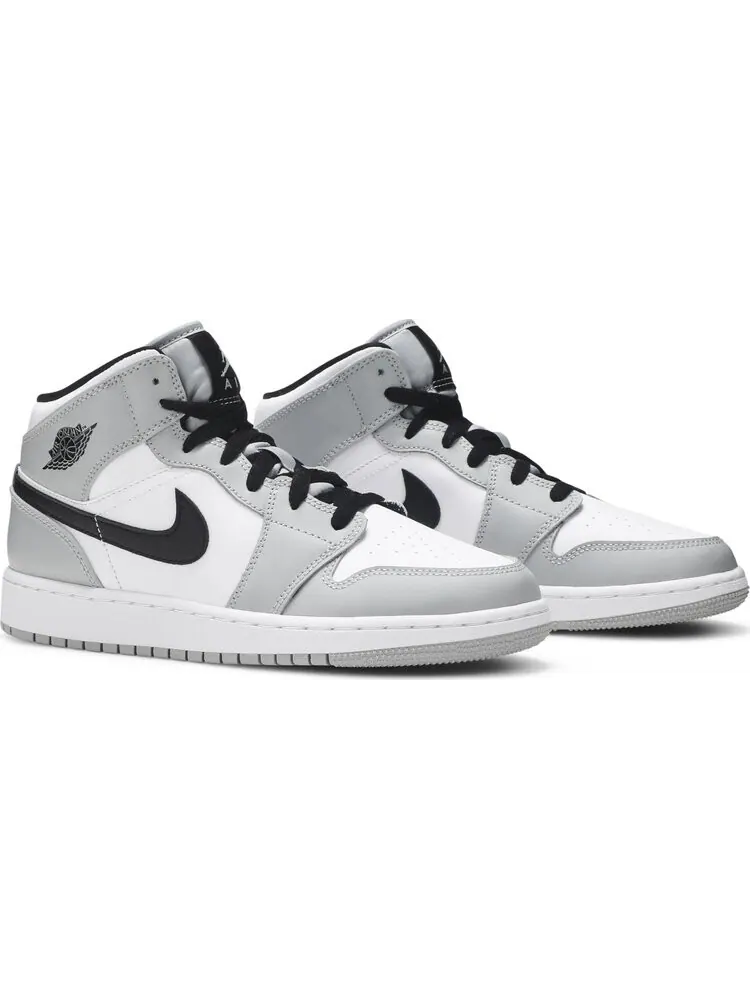 Кроссовки Air Jordan 1 Mid GS Light Smoke — изображение 8 из 8, серый