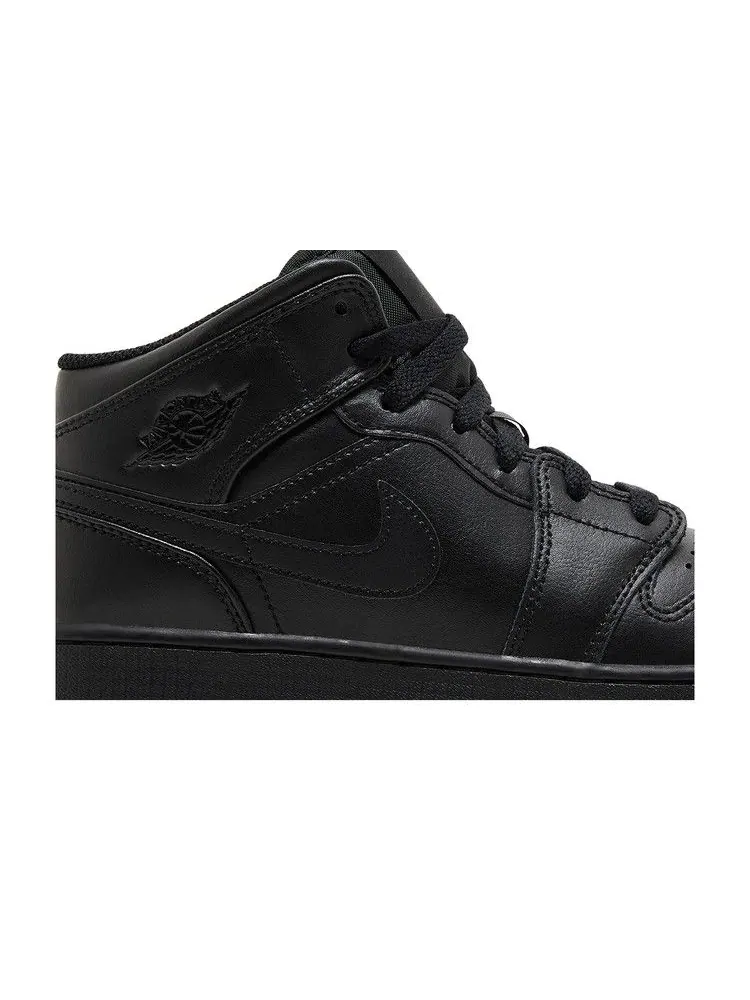 Кроссовки Air Jordan Air Jordan 1 Mid GS 'Triple Black' 2022 — изображение 3 из 9, черный/черный/черный