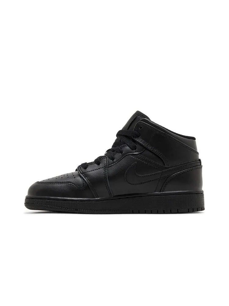Кроссовки Air Jordan Air Jordan 1 Mid GS 'Triple Black' 2022 — изображение 4 из 9, черный/черный/черный