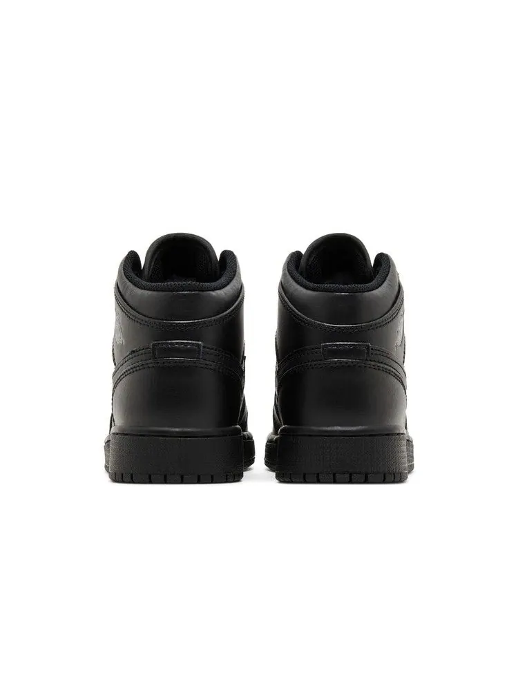 Кроссовки Air Jordan Air Jordan 1 Mid GS 'Triple Black' 2022 — изображение 7 из 9, черный/черный/черный