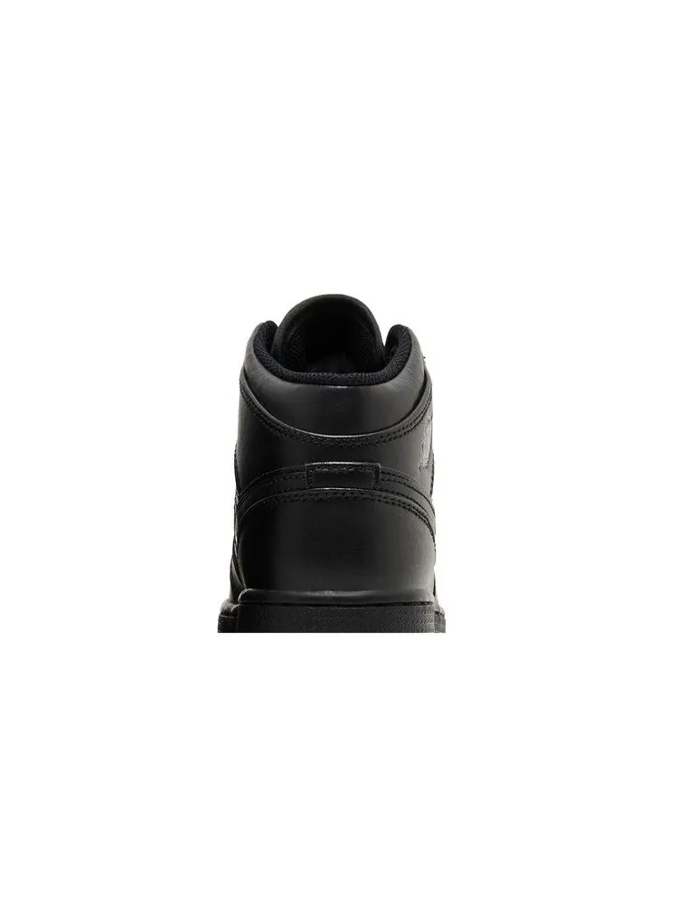Кроссовки Air Jordan Air Jordan 1 Mid GS 'Triple Black' 2022 — изображение 8 из 9, черный/черный/черный