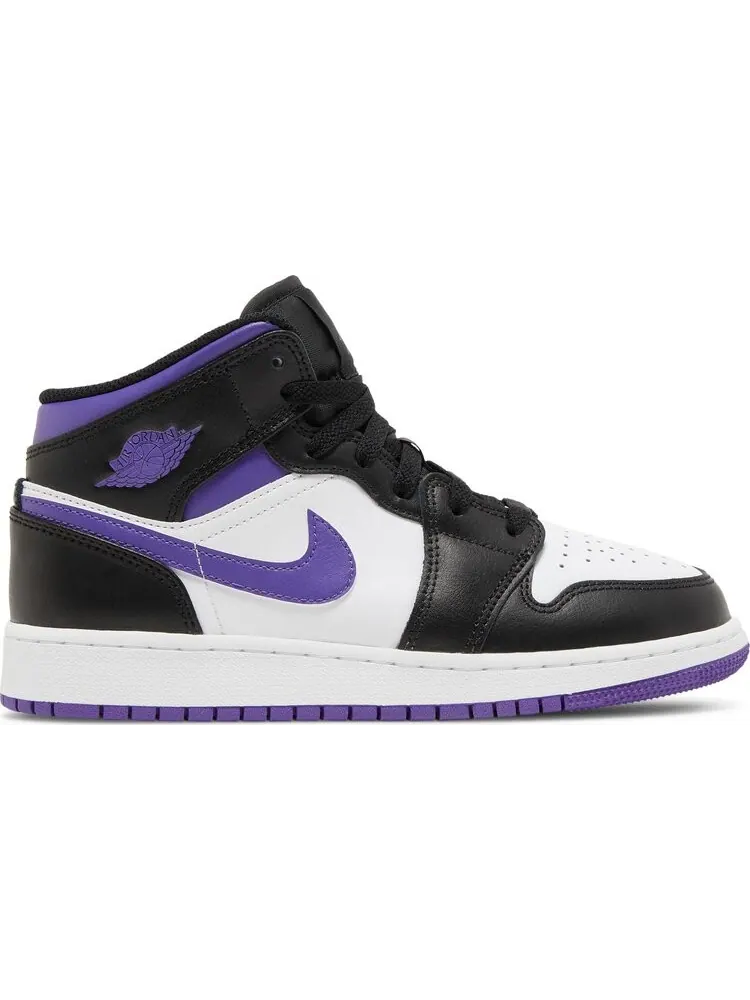 Кроссовки Air Jordan 1 Mid GS Dark Iris — изображение 1 из 8, фиолетовый