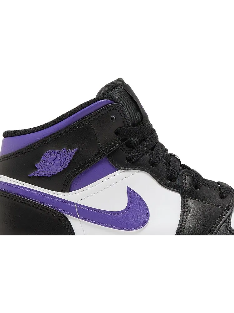 Кроссовки Air Jordan 1 Mid GS Dark Iris — изображение 2 из 8, фиолетовый