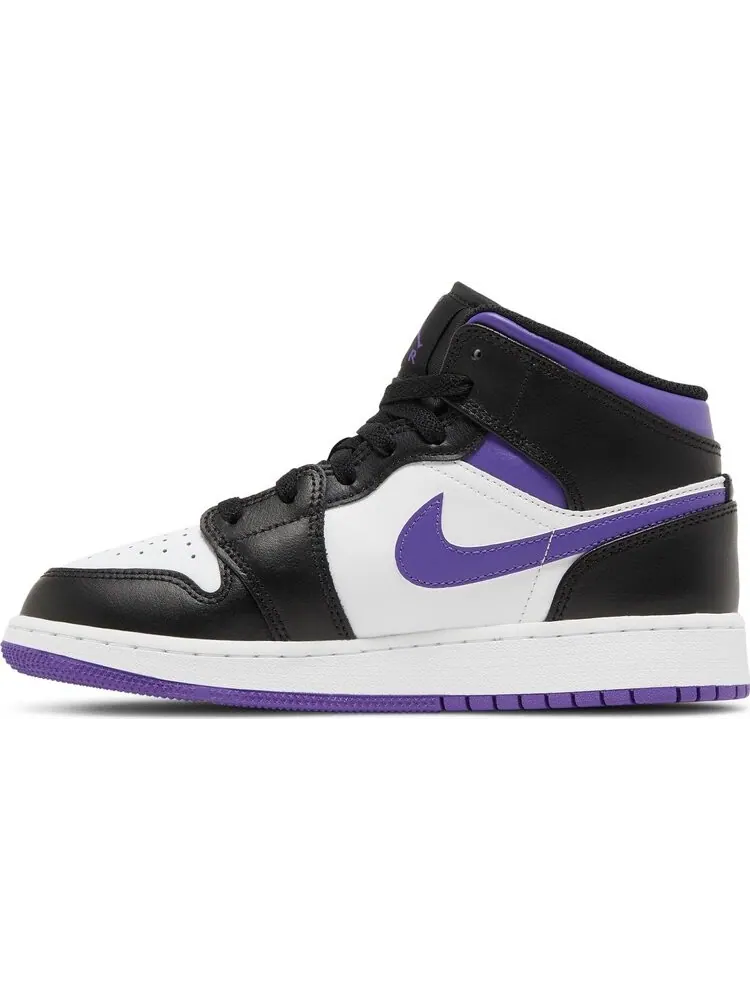 Кроссовки Air Jordan 1 Mid GS Dark Iris — изображение 3 из 8, фиолетовый