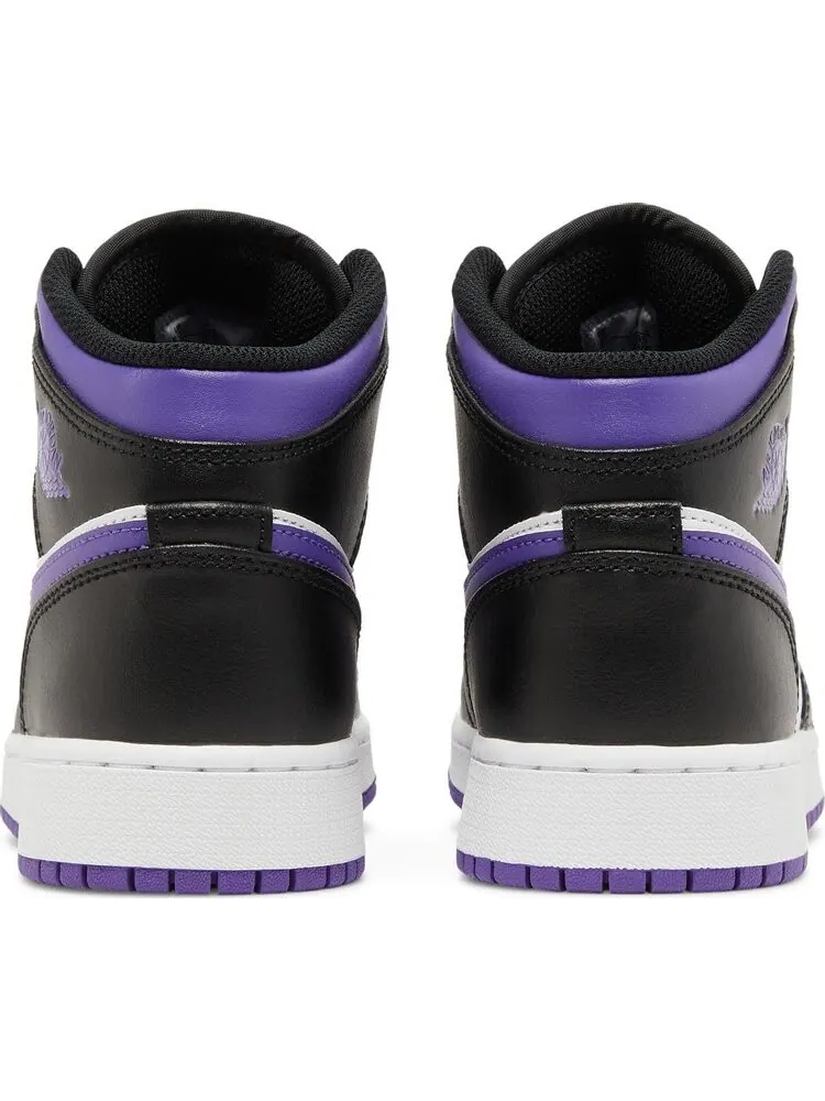 Кроссовки Air Jordan 1 Mid GS Dark Iris — изображение 6 из 8, фиолетовый