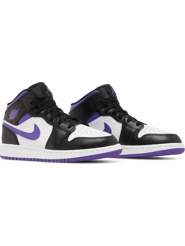 Кроссовки Air Jordan 1 Mid GS Dark Iris — изображение 8 из 8, фиолетовый