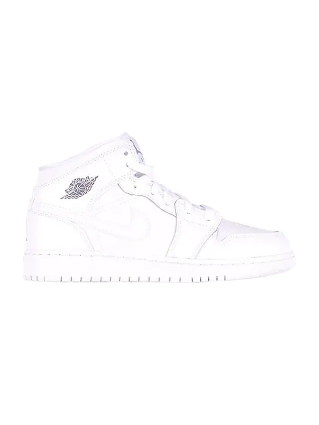 Кроссовки Air Jordan 1 Retro Mid GS 'White Cool Grey' — изображение 1 из 1, белый