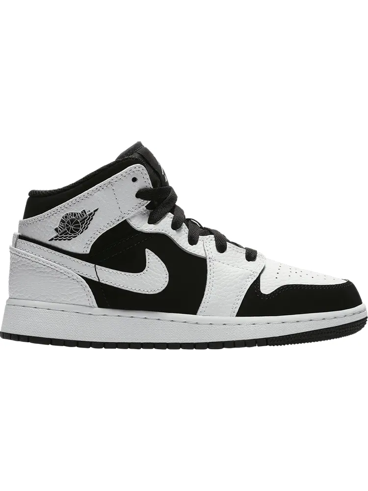 Кроссовки Air Jordan 1 Retro Mid GS — изображение 1 из 1, черный серый