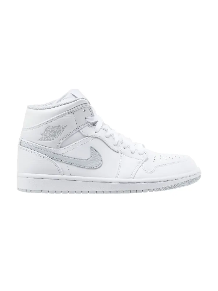 Кроссовки Air Jordan Air Jordan 1 Mid BG 'White Platinum' — изображение 1 из 1, белый/платиновый