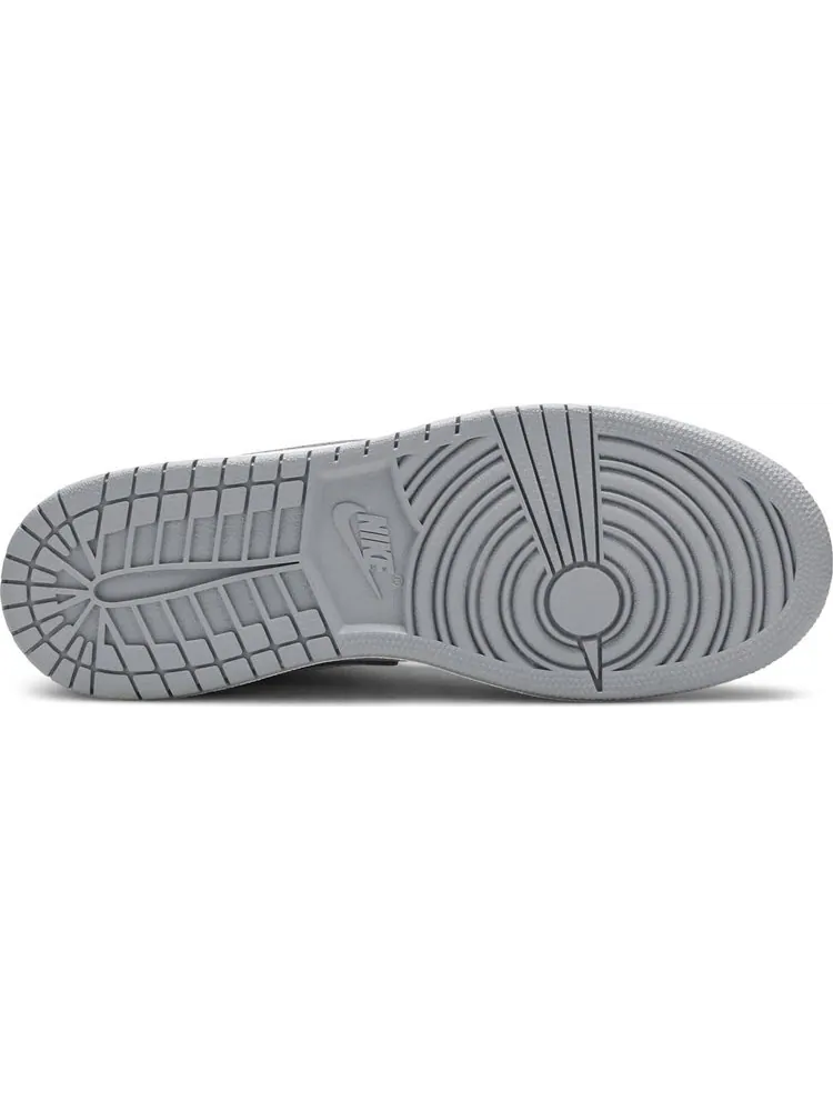 Кроссовки Air Jordan 1 Retro Mid GS White Wolf Grey — изображение 4 из 8, белый