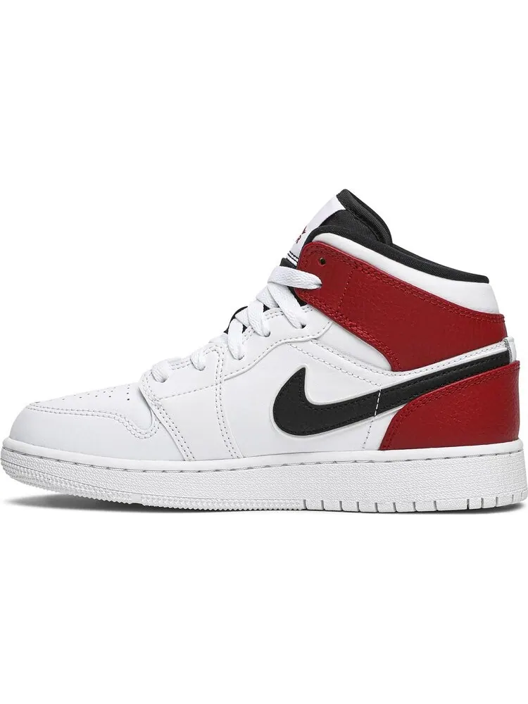Кроссовки Air Jordan 1 Mid GS Chicago — изображение 3 из 8, белый