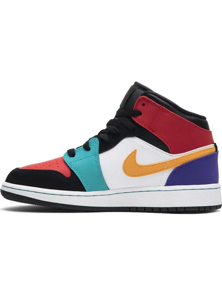 Кроссовки Air Jordan 1 Mid GS Multi-Color — изображение 3 из 8, мульти