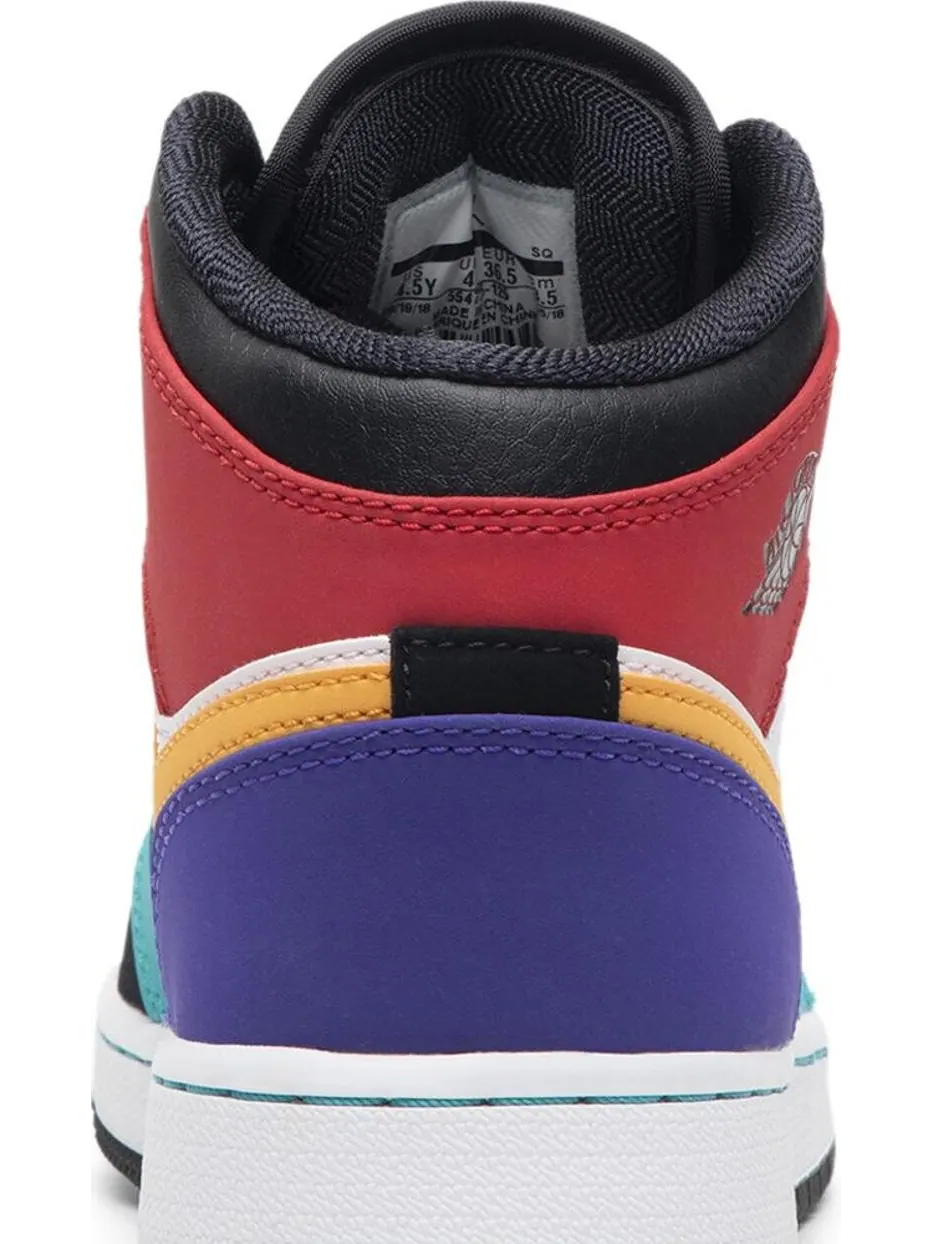 Кроссовки Air Jordan 1 Mid GS Multi-Color — изображение 7 из 8, мульти