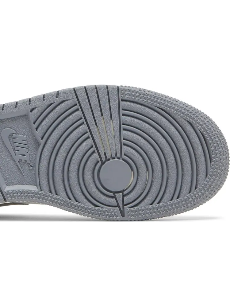 Кроссовки Air Jordan 1 Mid GS Neutral Grey — изображение 5 из 8, белый