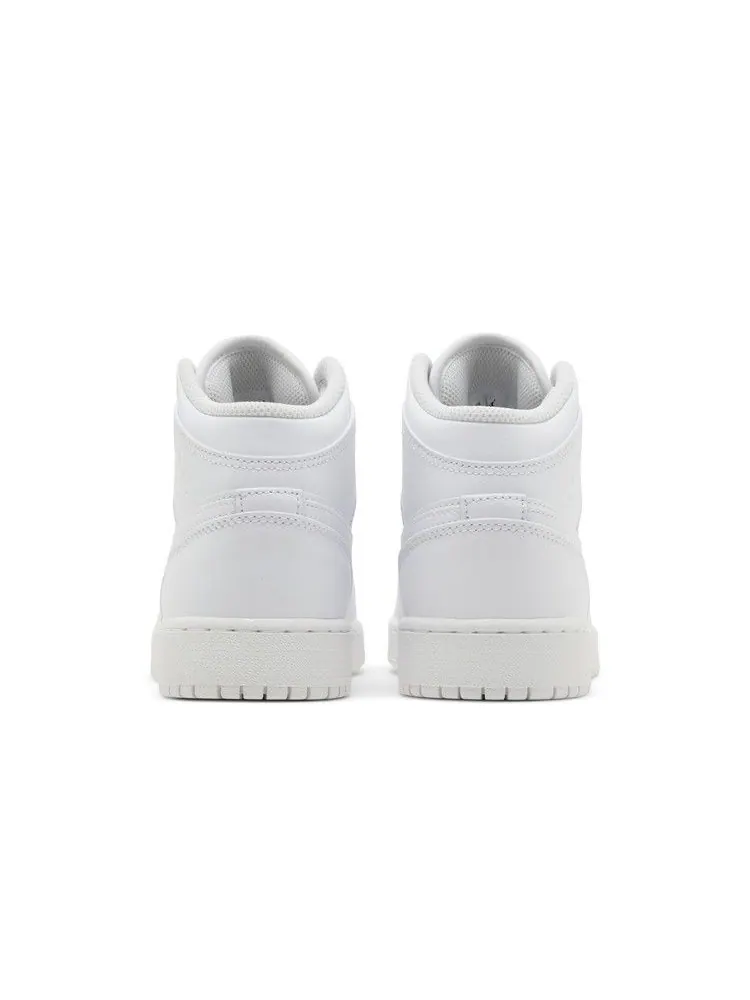 Кроссовки Air Jordan Air Jordan 1 Mid GS 'Triple White' 2023 — изображение 7 из 9, белый/белый/белый