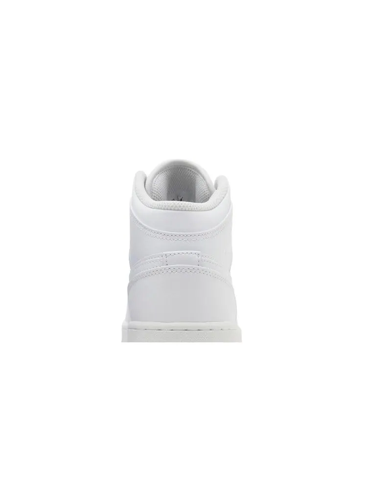 Кроссовки Air Jordan Air Jordan 1 Mid GS 'Triple White' 2023 — изображение 8 из 9, белый/белый/белый