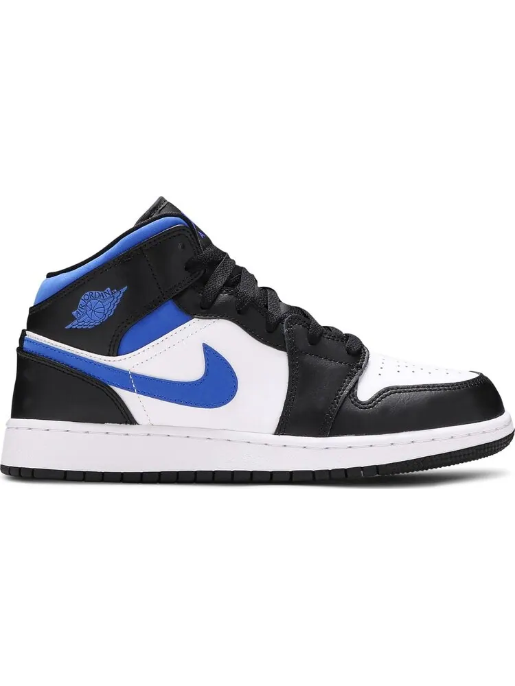 Кроссовки Air Jordan 1 Mid GS Racer Blue — изображение 1 из 8, белый