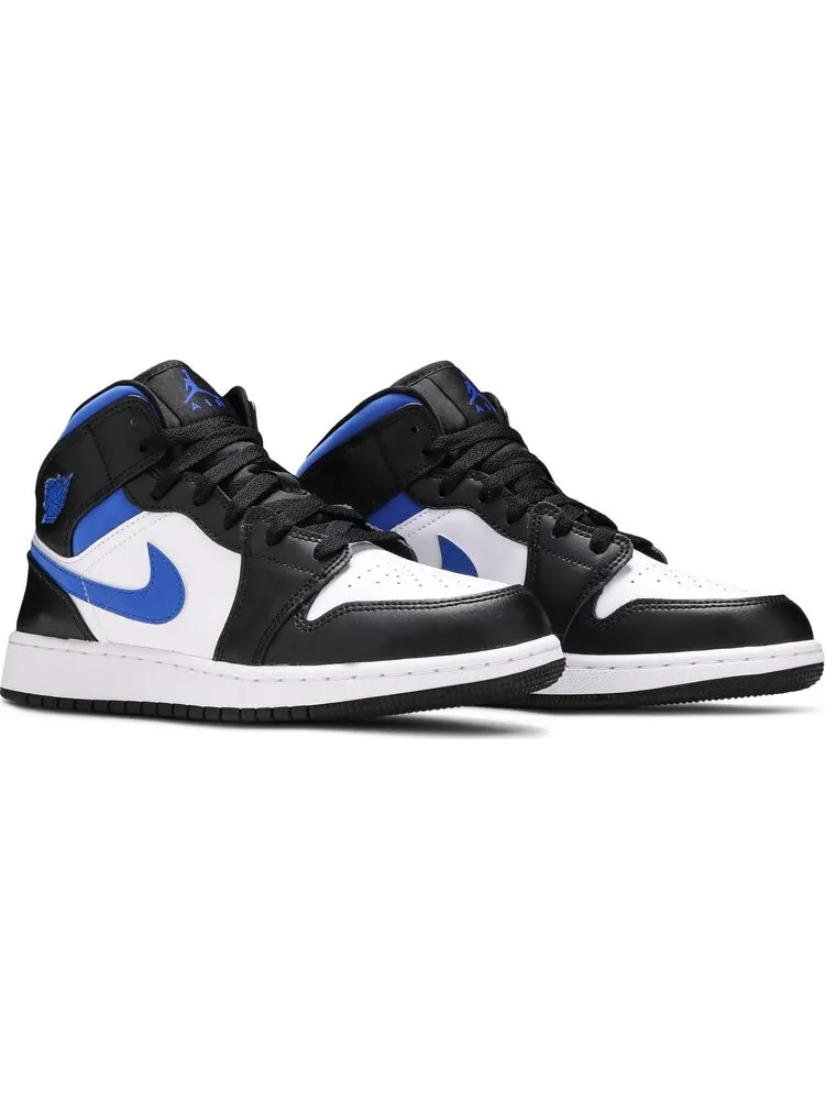 Кроссовки Air Jordan 1 Mid GS Racer Blue — изображение 8 из 8, белый